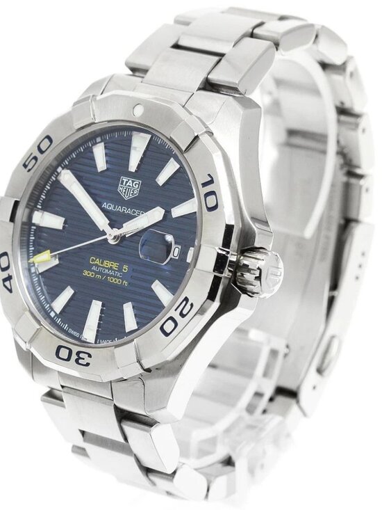 TAG HEUER Aquaracer WAY2012 Caliber 5 Navy Dial Automatic Men\'s Watch_950379